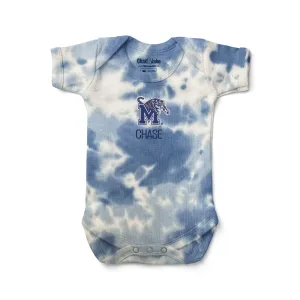 Personalized Memphis Tigers Tie Dye Bodysuit