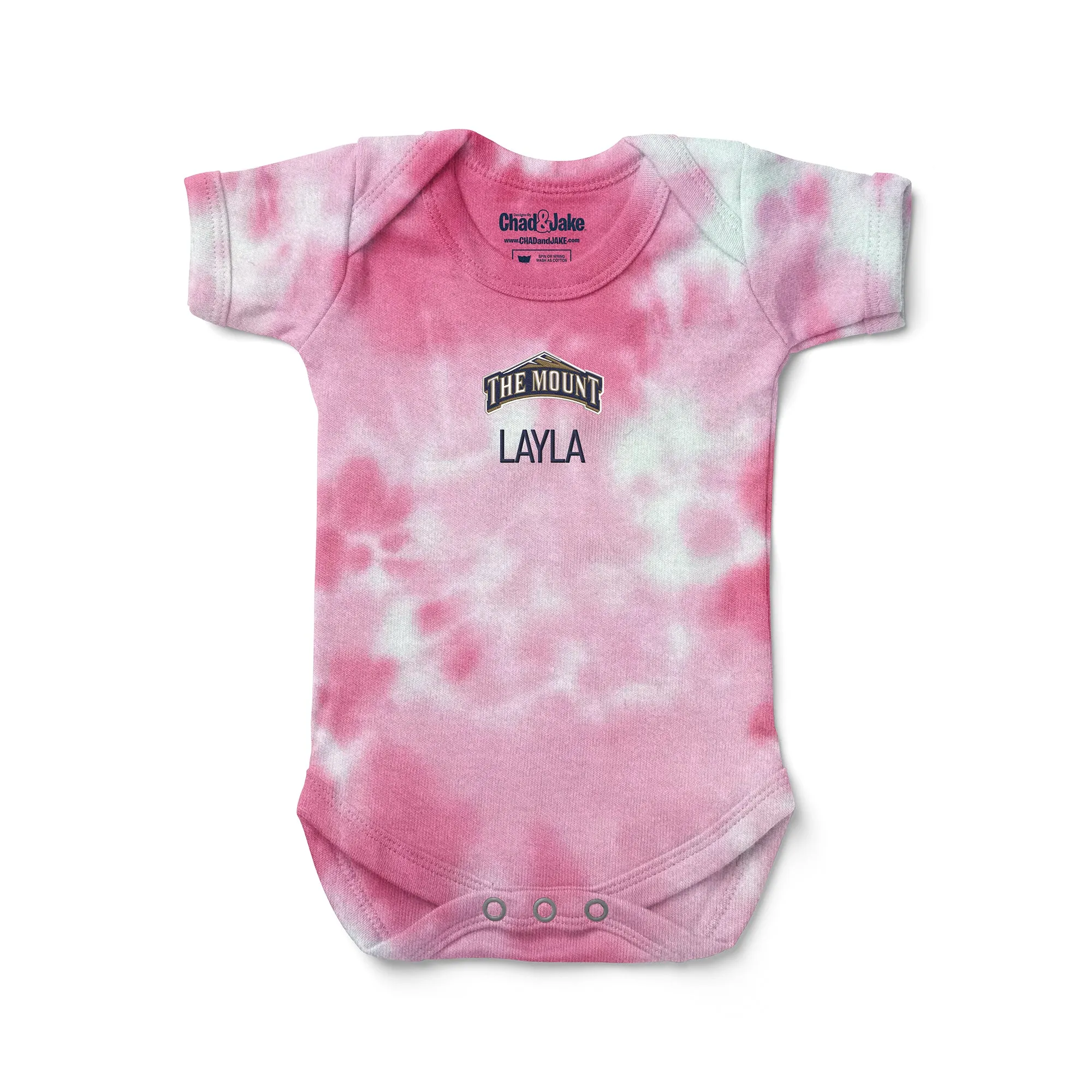 Personalized Mount St. Mary's Mountaineers Tie Dye Bodysuit