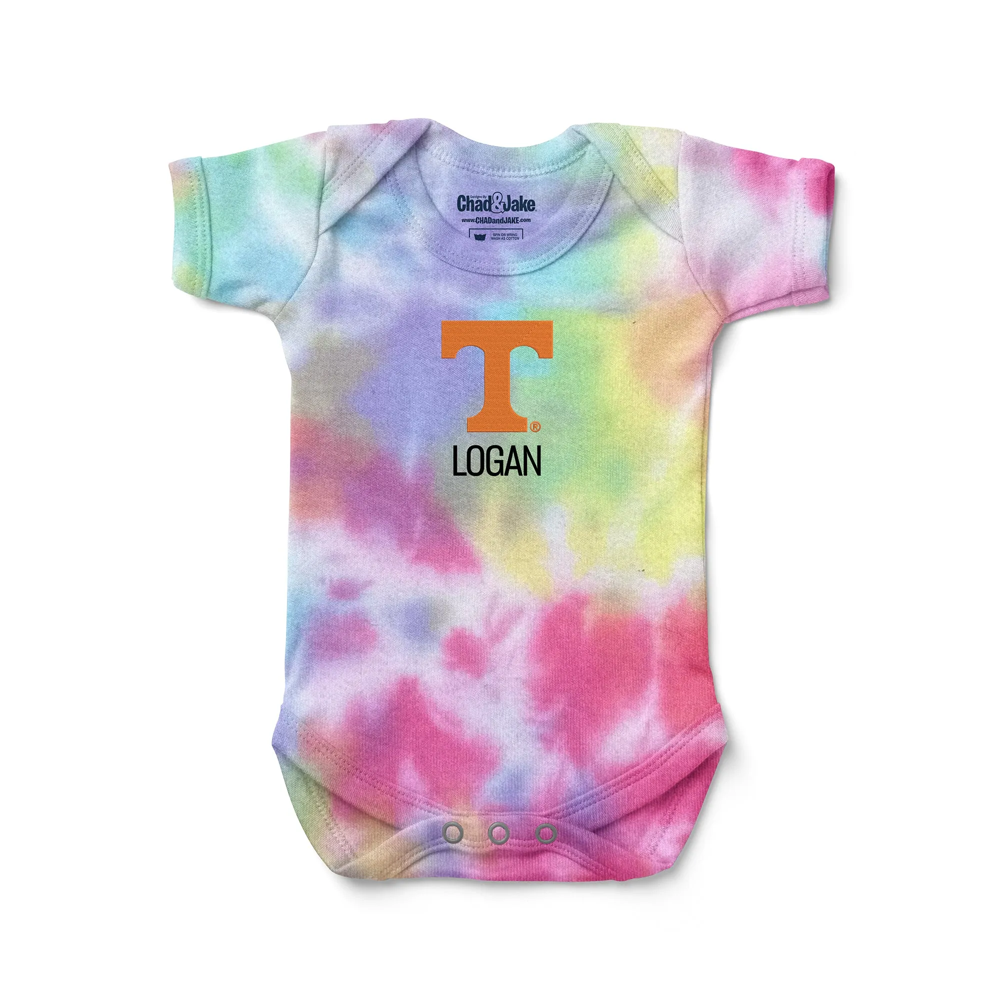 Personalized Tennessee Volunteers Tie Dye Bodysuit