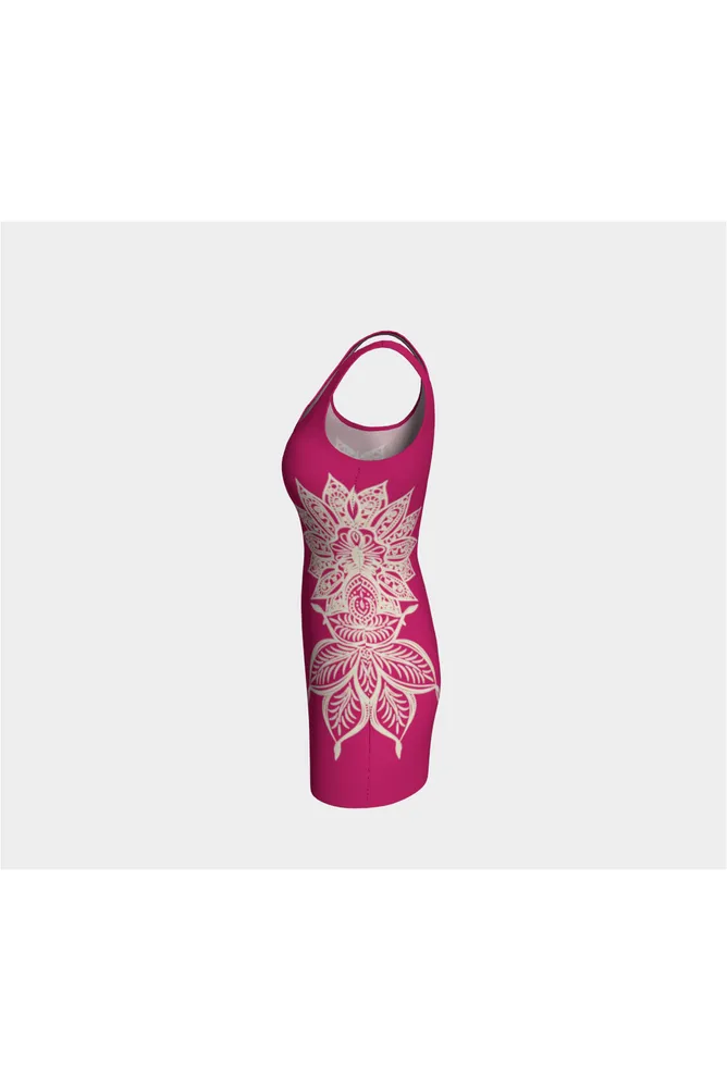 Pink Peacock Mandala Bodycon Dress