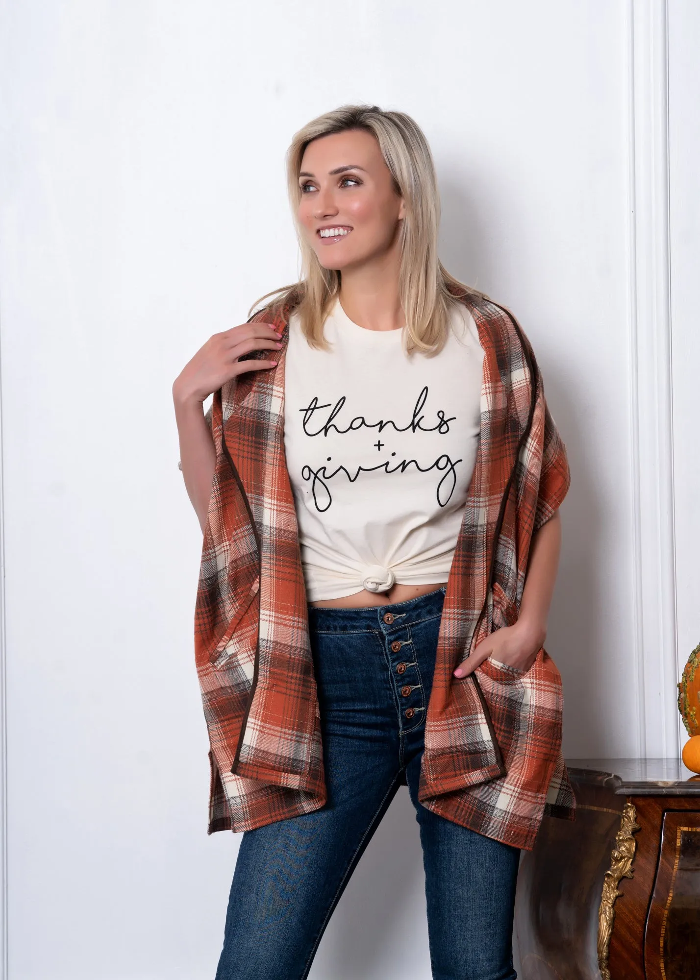 Plaid Poncho