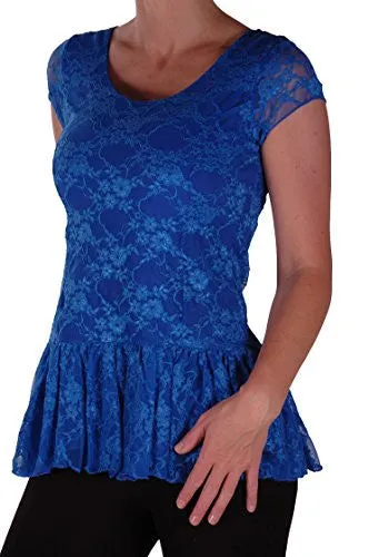 Poppy Lined Short Sleeve Lace Tops