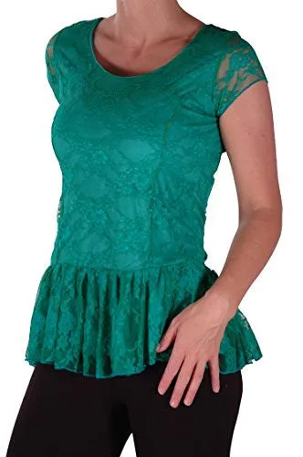 Poppy Lined Short Sleeve Lace Tops