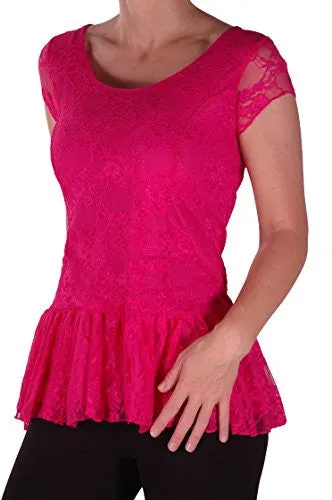 Poppy Lined Short Sleeve Lace Tops