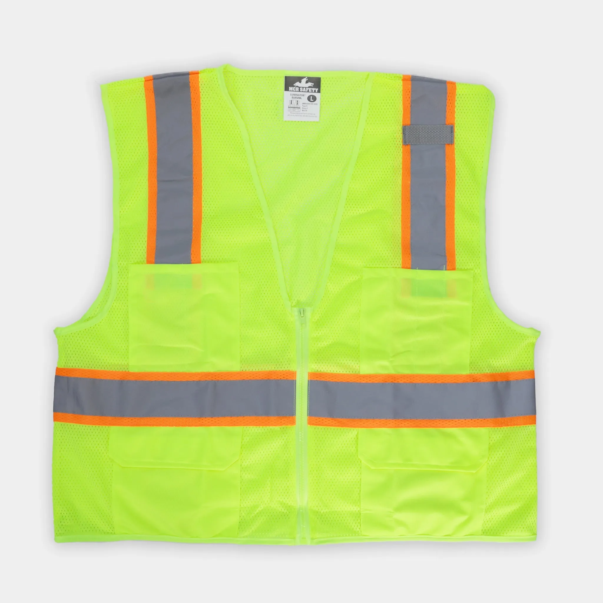 Premium Yellow Safety Vest With Zipper (1/ea)