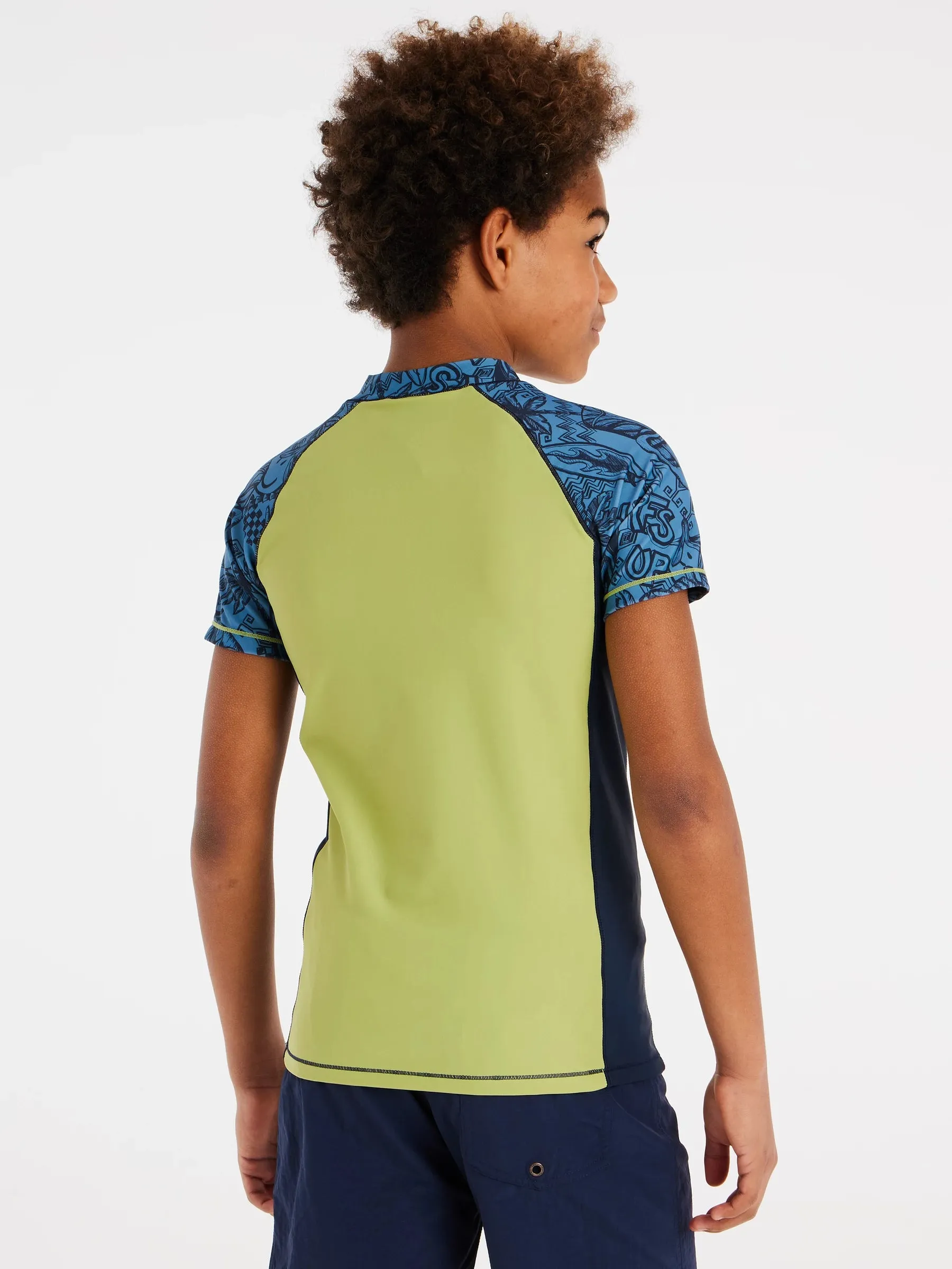 Protest PRTAHOY JR Rashguard - Kids Short Sleeve - Algae Green