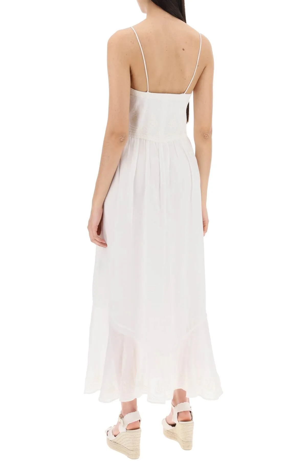 "erika dress with embroidered bodice