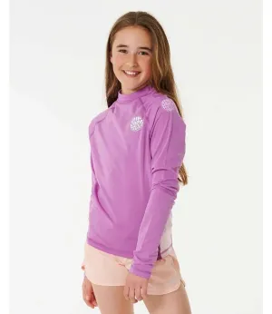 Ripcurl Icons UV Brushed Girls Long Sleeve (2024) - Neon Purple