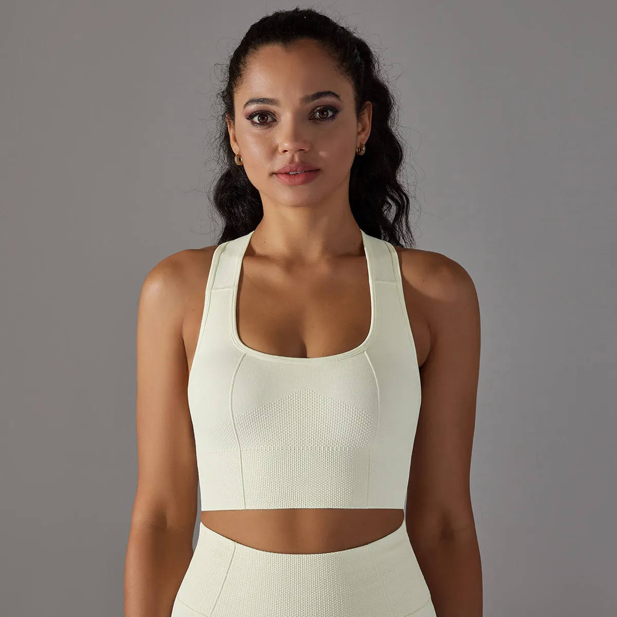 Seamless Knitted Cross Beauty Back Yoga Vest