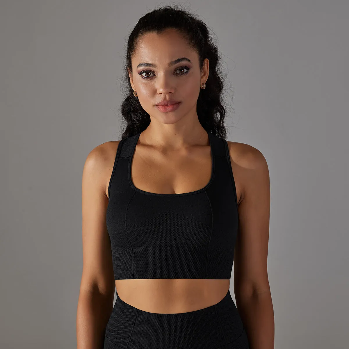 Seamless Knitted Cross Beauty Back Yoga Vest