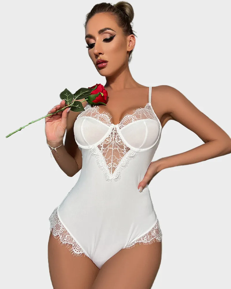 Sexy Lace Back Cutout Lingerie Bodysuit