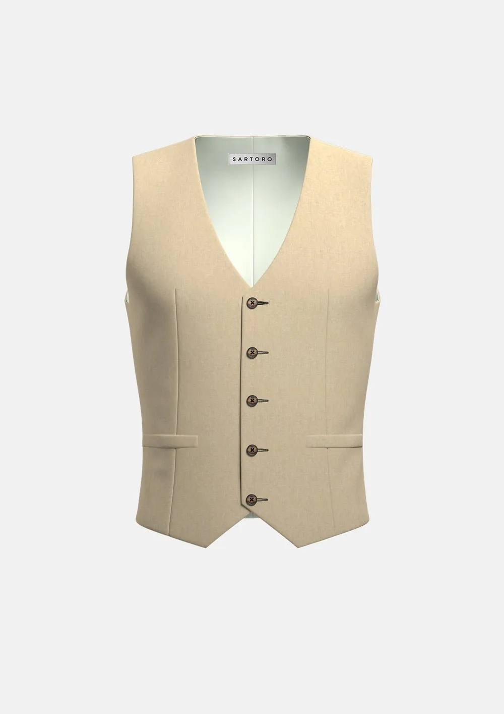 Simply Taupe Linen Blend Vest