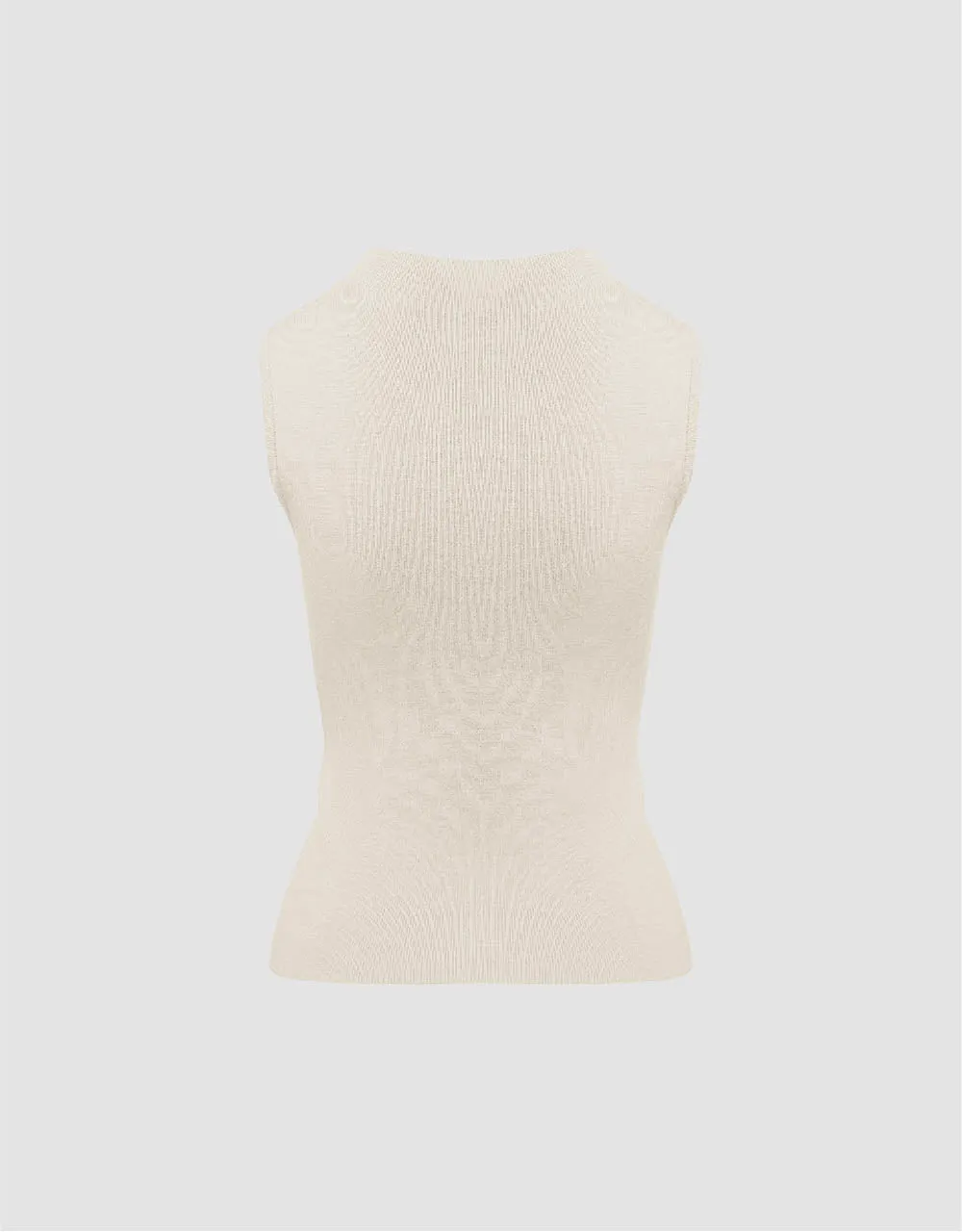 Skinny Crew Neck Knitted Vest