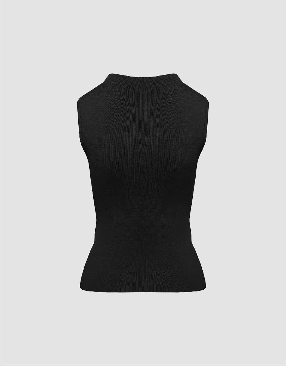 Skinny Crew Neck Knitted Vest