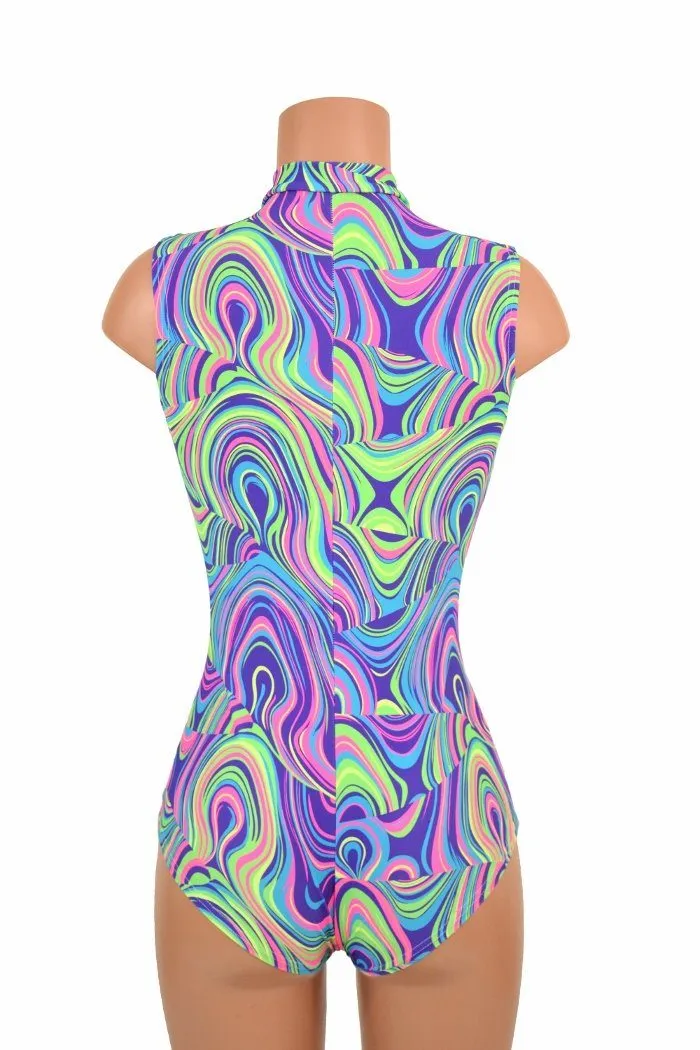 Sleeveless Stella romper in Glow Worm