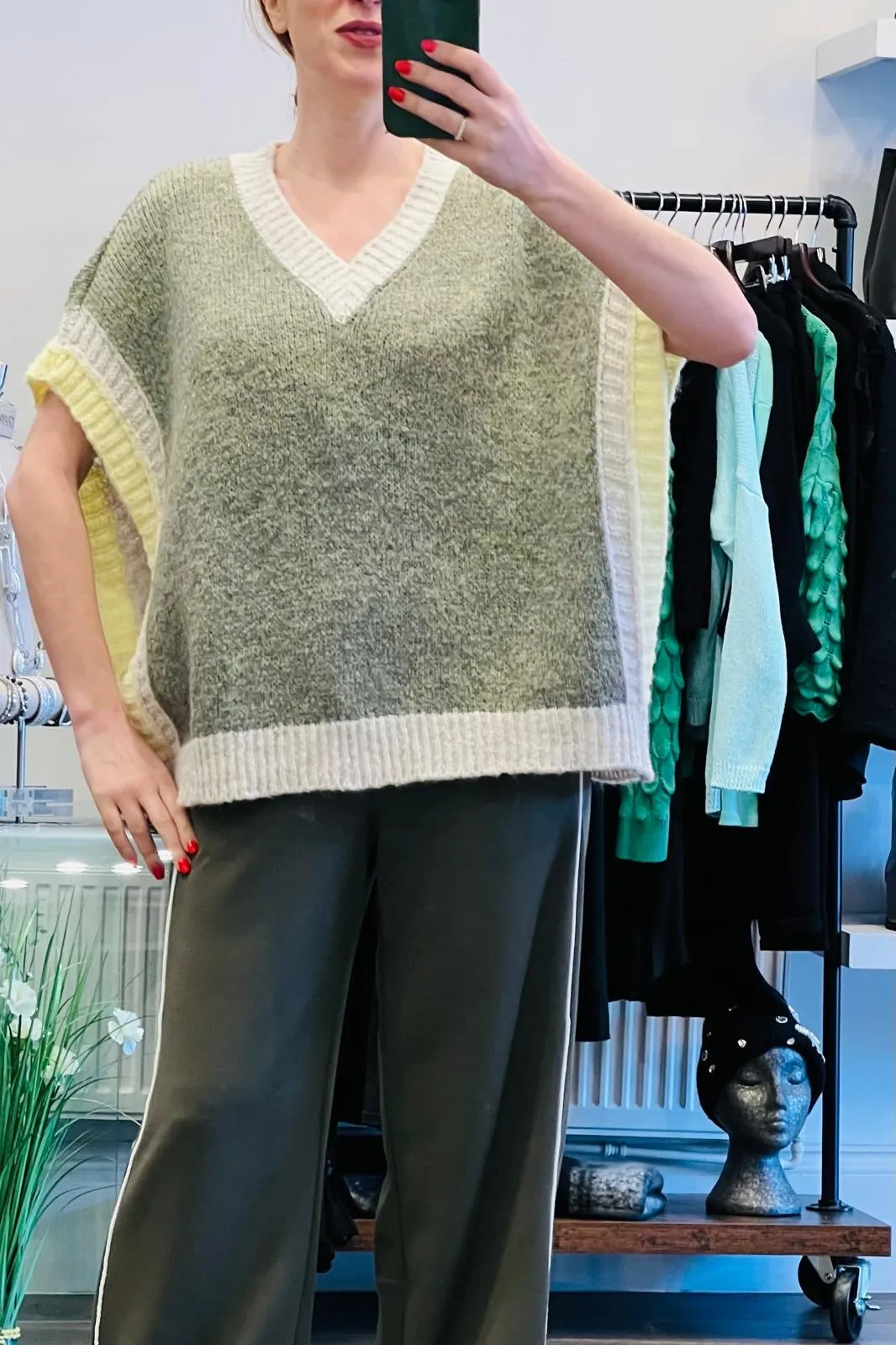 Soft Knitted Vest Poncho