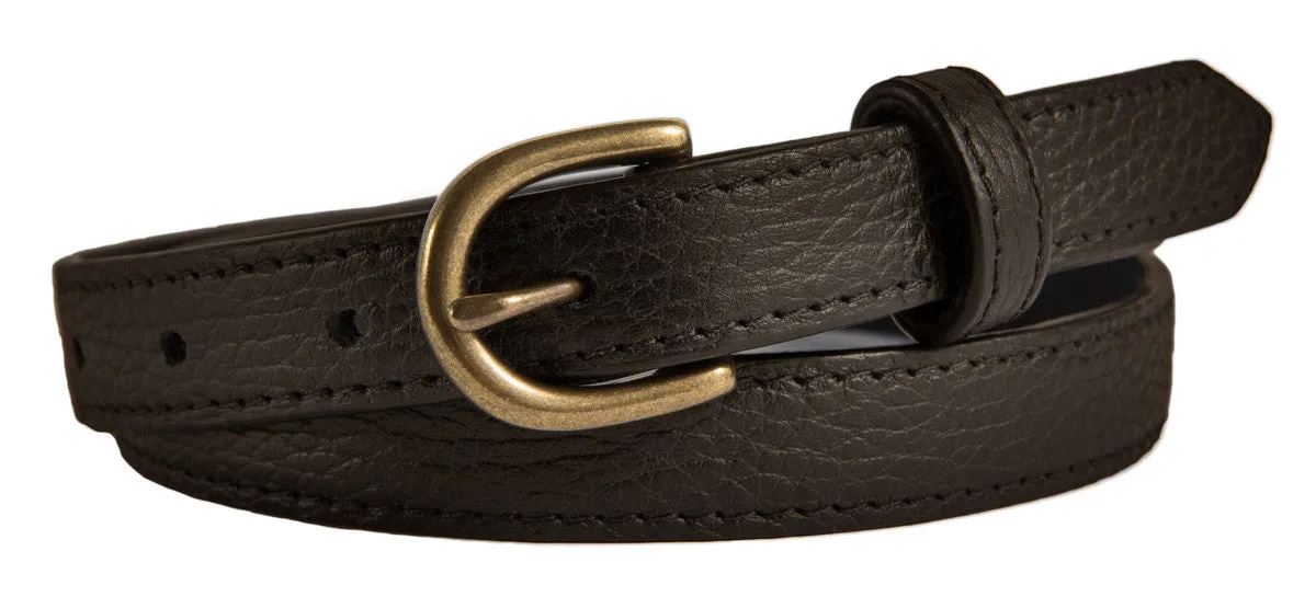 Soho Belt, (0.75") Antiqued Brass Buckle