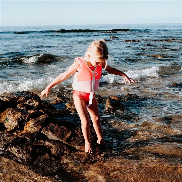 SunnyLife Swim Vest Melody the Mermaid Neon Strawberry