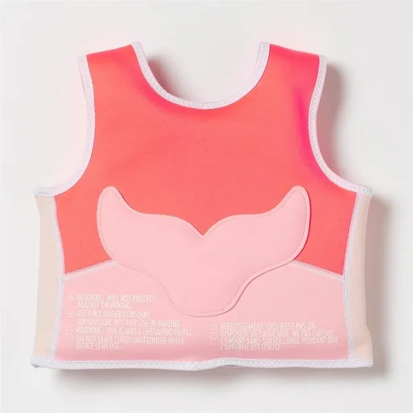 SunnyLife Swim Vest Melody the Mermaid Neon Strawberry