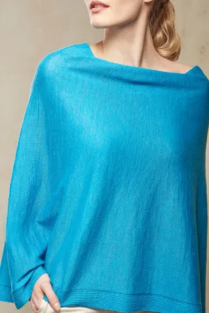 Sway Poncho Baby Alpaca Color Cyan