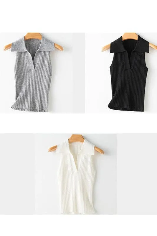 TA991 Sleeveless Sweater Knitted Vest