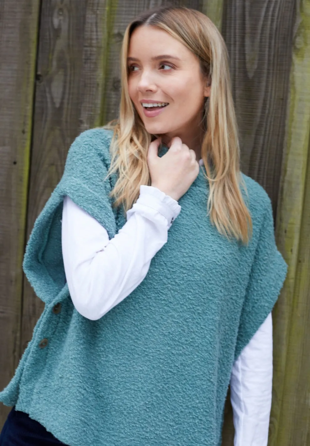 Tabitha Button Poncho