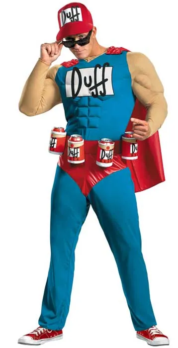 The Simpsons Duffman Plus Size Muscle Chest Costume