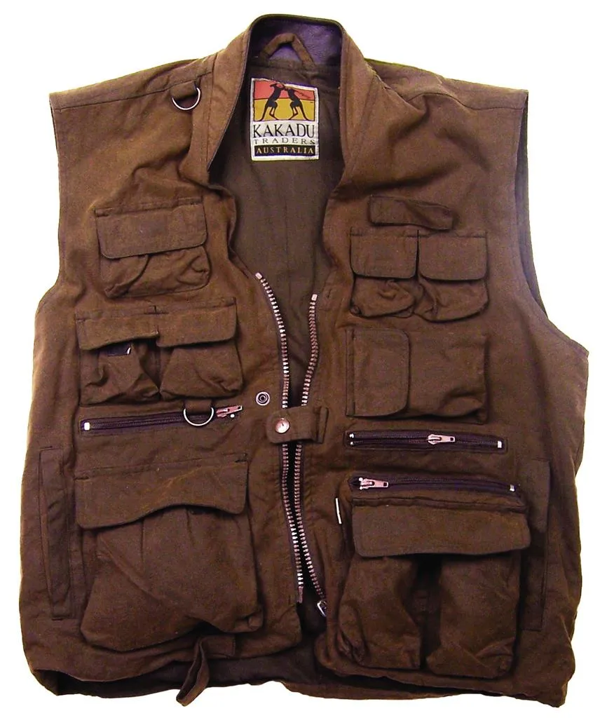 Traveller Multi-Pocket Oilskin Vest