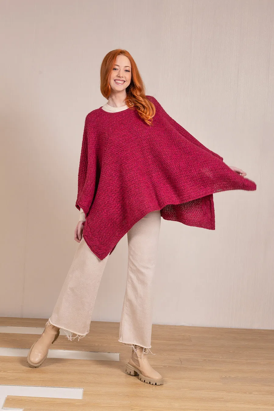 Valdivieso Poncho Baby Alpaca Color Fiamma