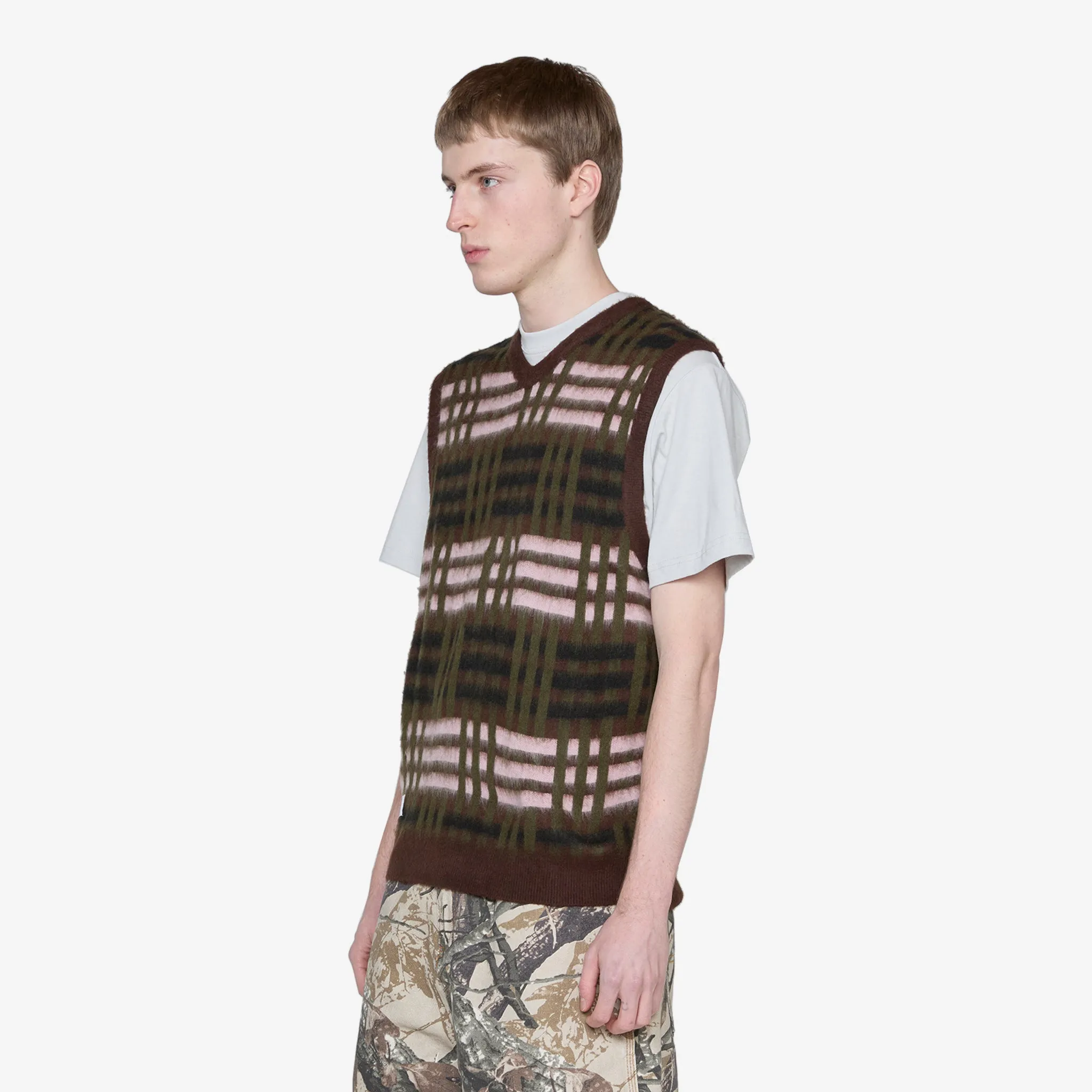 Weave Knitted Vest Chestnut