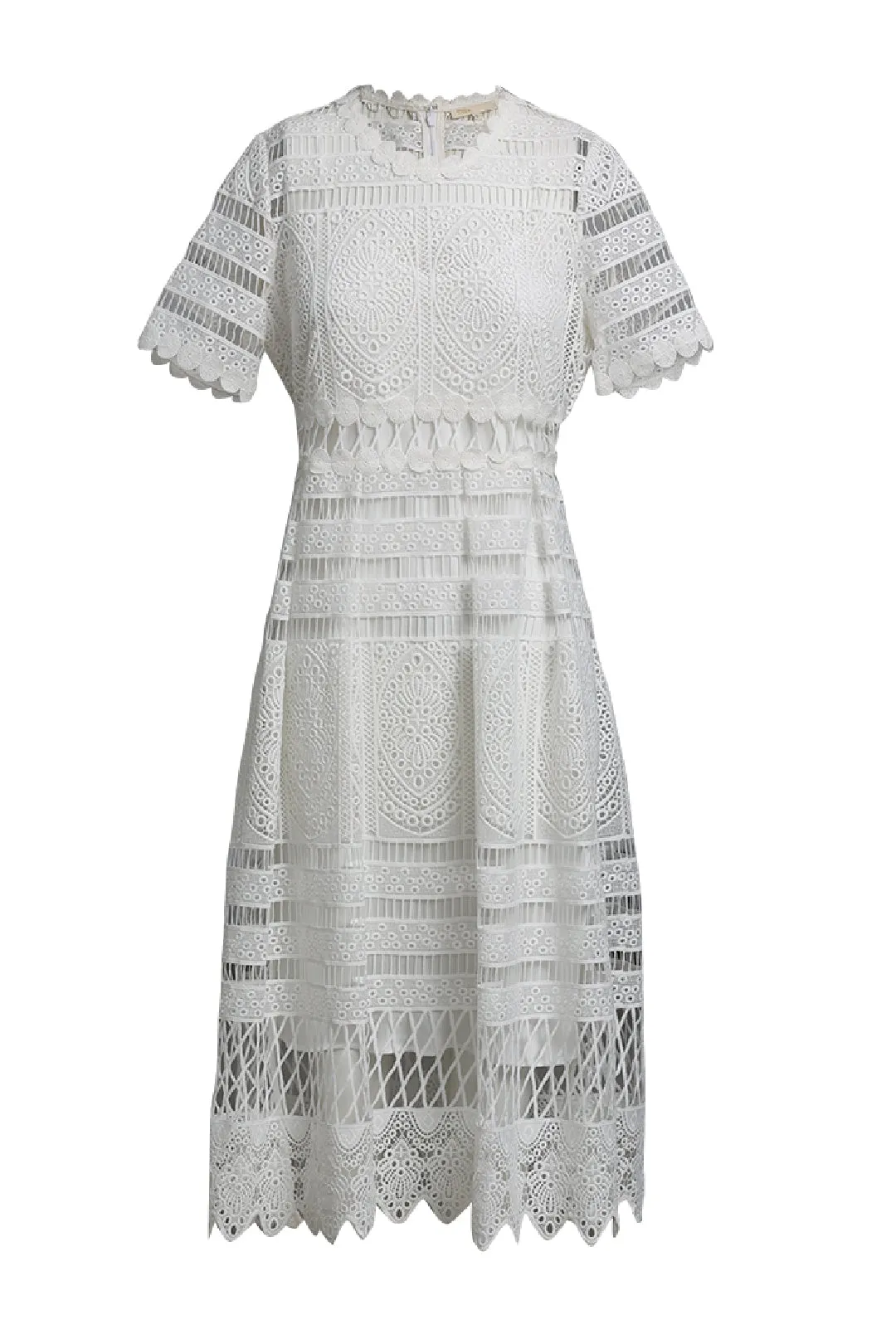 White Lace Shift Dress