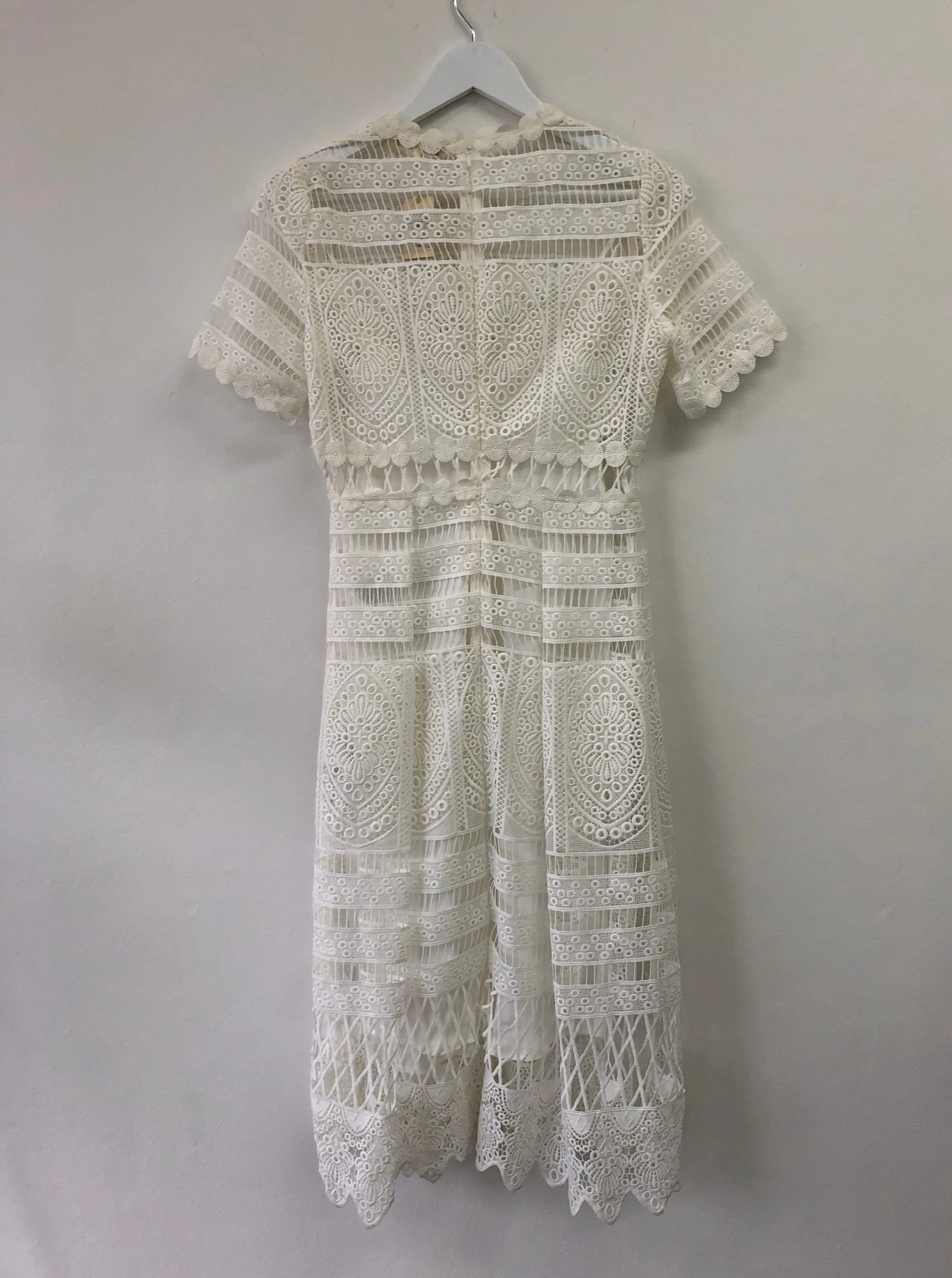 White Lace Shift Dress