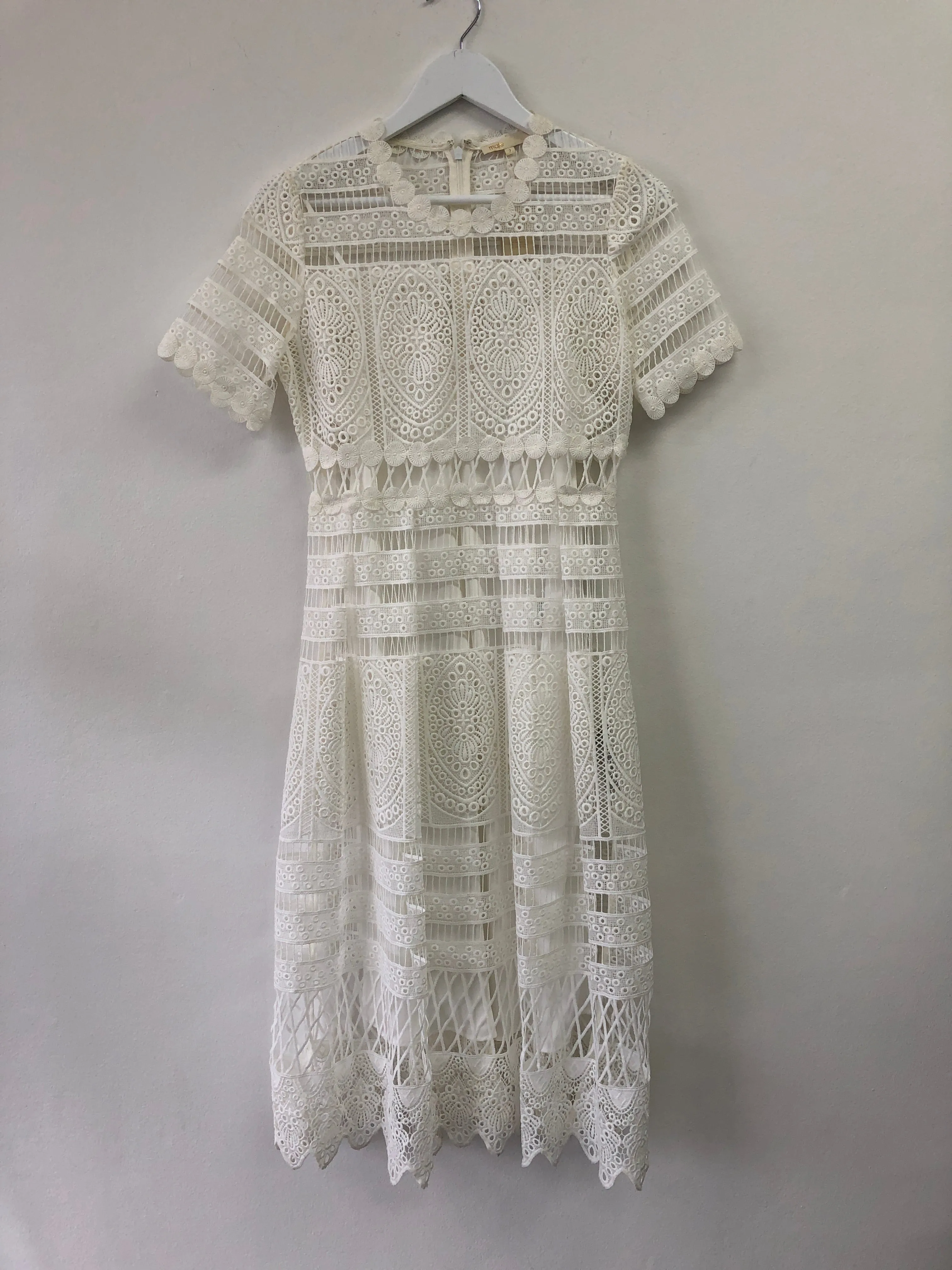 White Lace Shift Dress