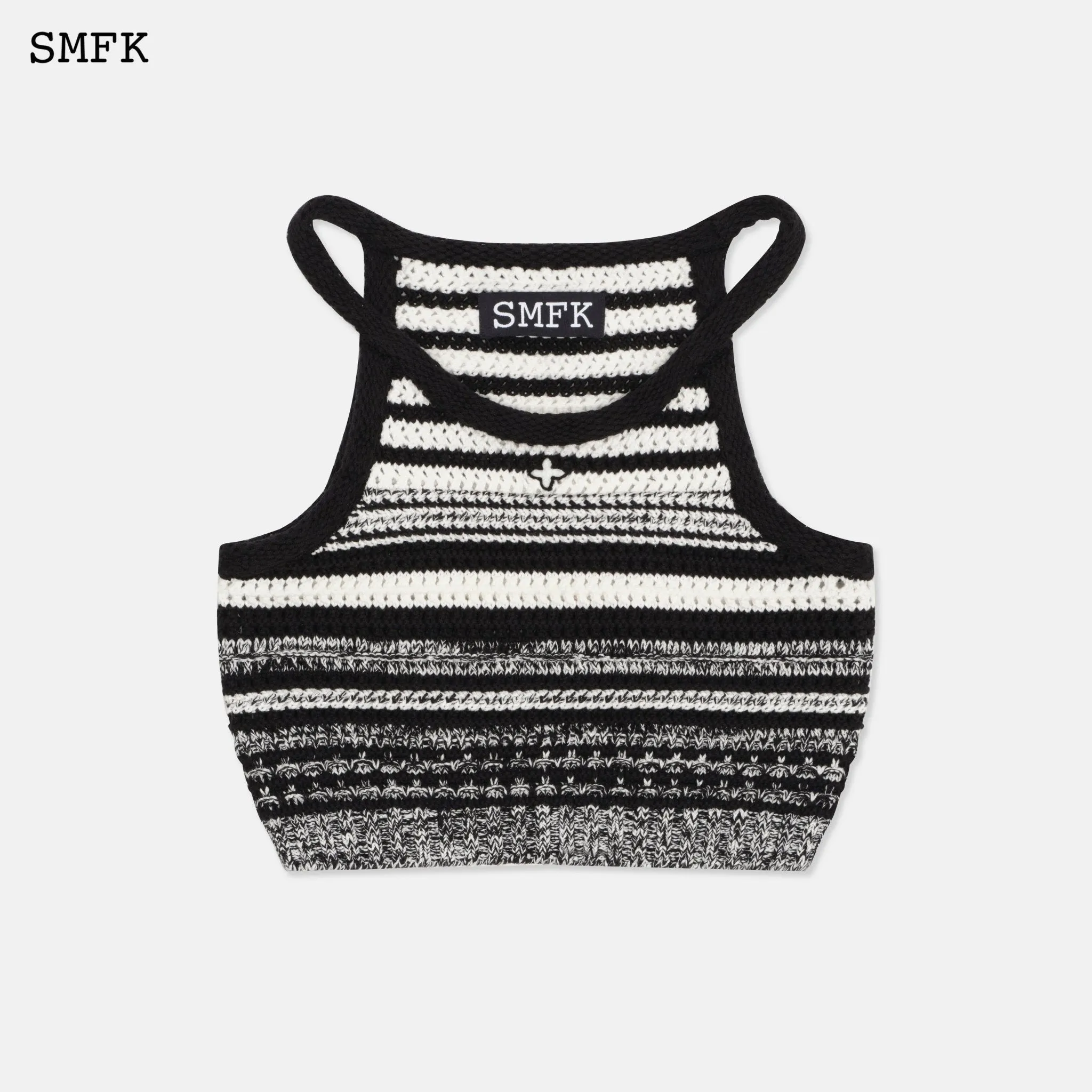 Wilderness Black And White Knitted Vest