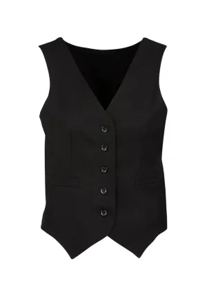 Womens Peaked Vest with Knitted Back - 50111