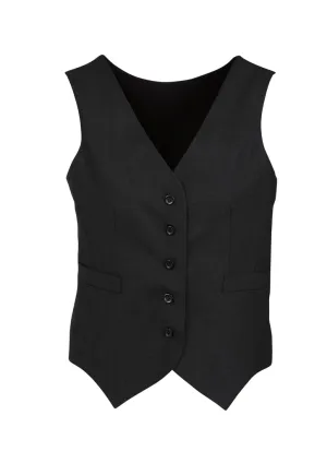 Womens Peaked Vest with Knitted Back - 54011