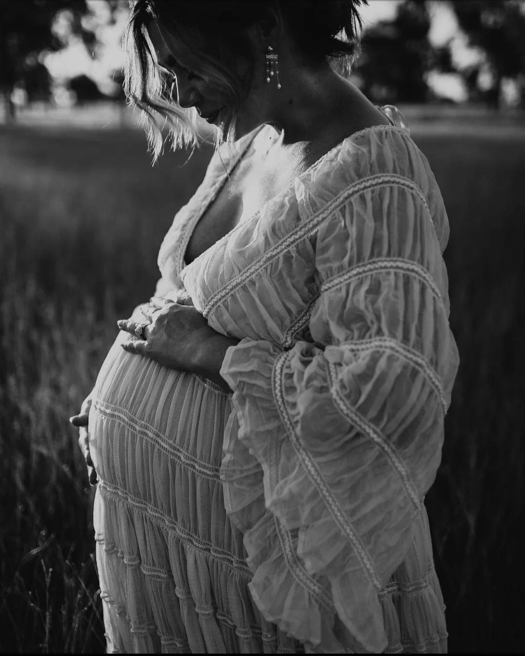 Wonderful Moments Gown - Maternity Photoshoot Dress - Elopement Dress