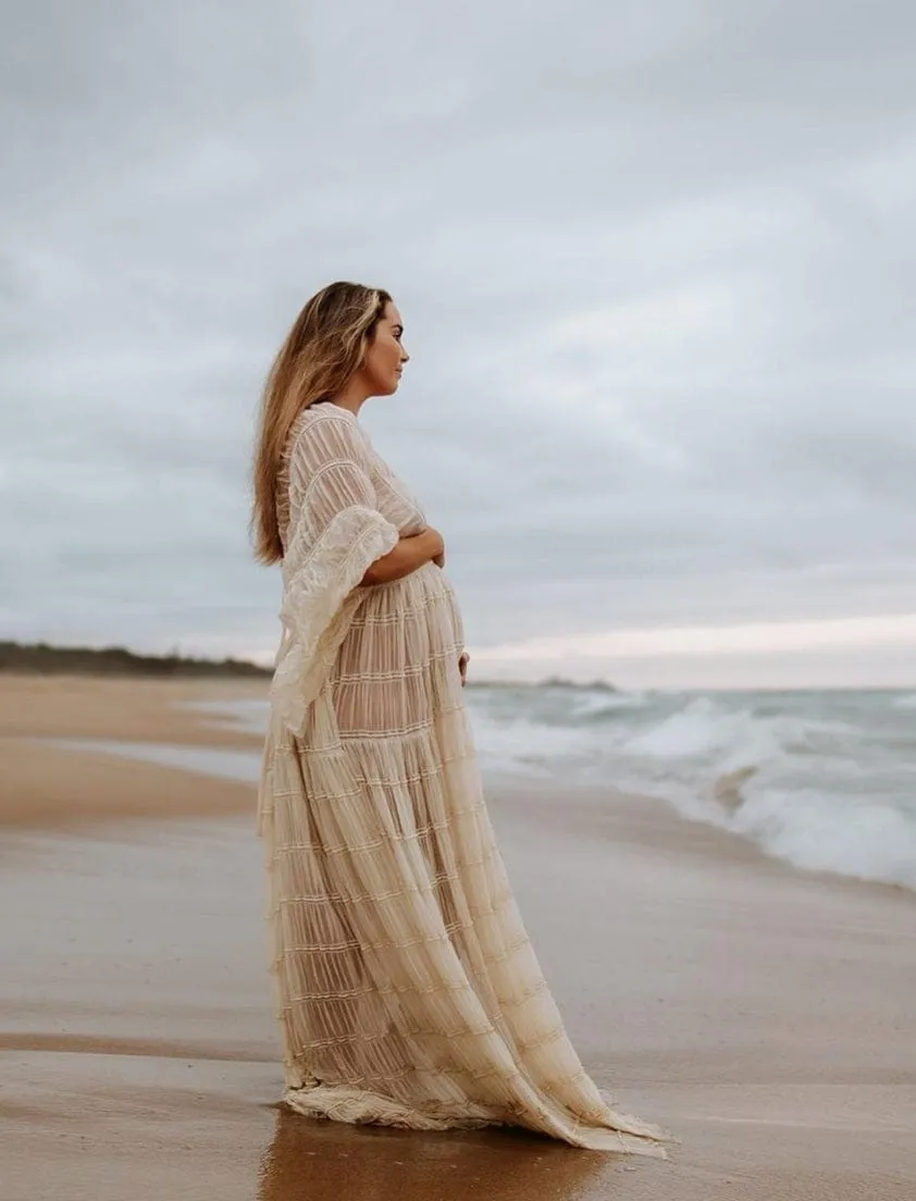 Wonderful Moments Gown - Maternity Photoshoot Dress - Elopement Dress