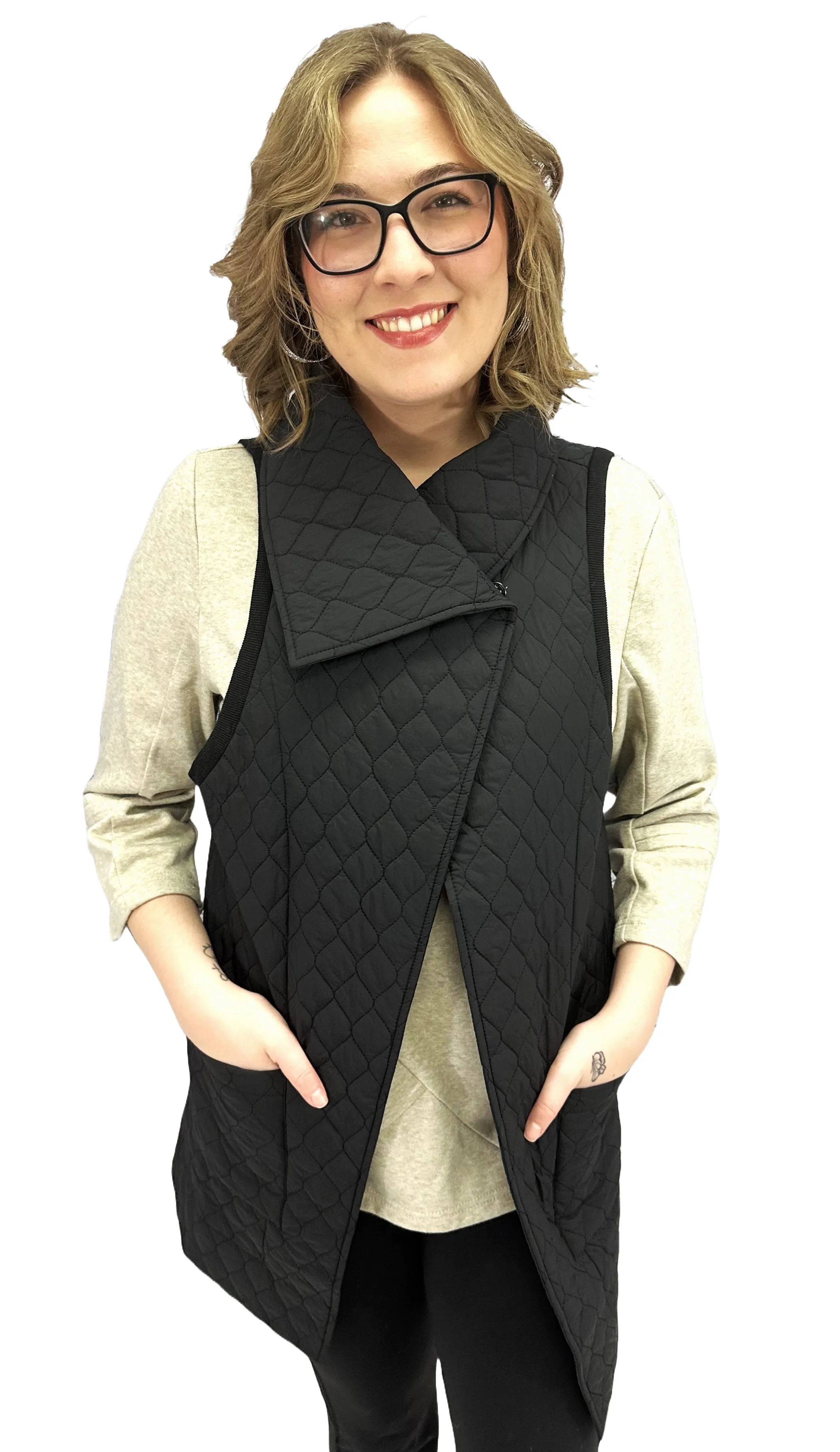 Woven Knitted Padded Vest