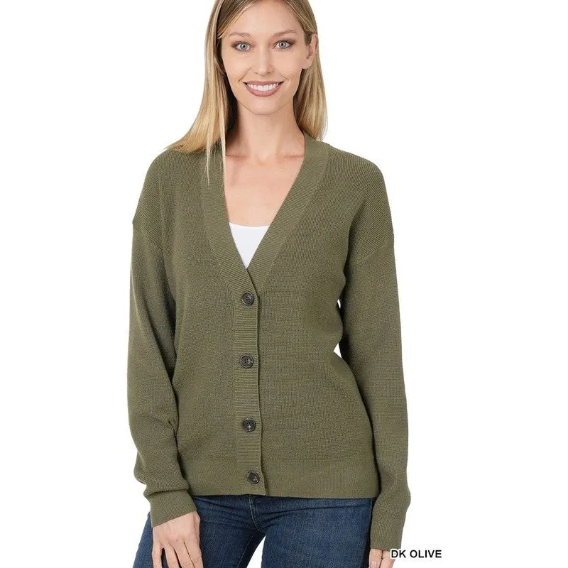 ZENANA VISCOSE CARDIGAN SWEATER