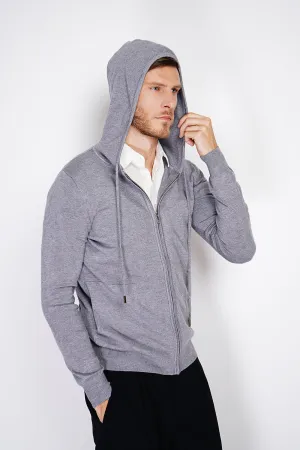 Zipped vest in long-sleeved knitted hoods